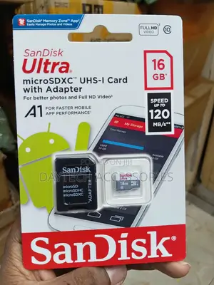SanDisk Ultra 16GB microSDHC UHS-I Memory Card with Adapter