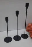 3 Piece Metallic Candle Holder Set - 1