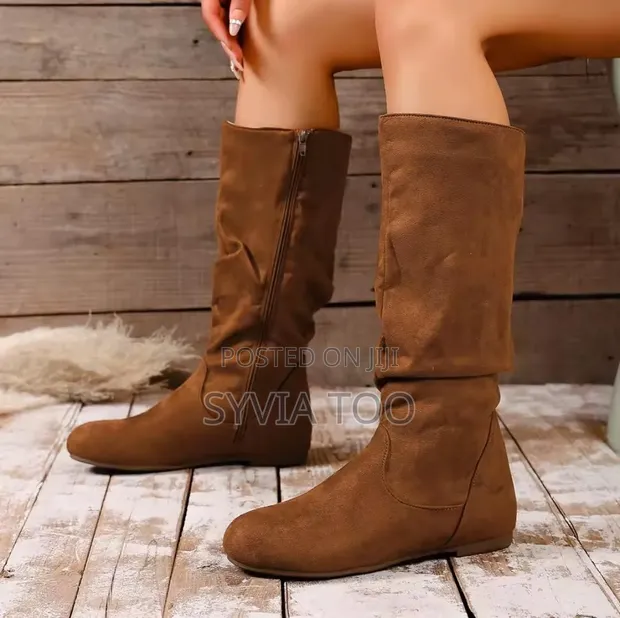 Viatu vya Ngozi ya Kike vya Suede - 1
