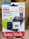 SanDisk 16GB Ultra UHS-I microSDHC Memory Card with Adapter - 3
