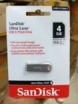 SanDisk Ultra Luxe USB 3.1 Flash Drive 4GB - Silver - 1