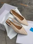 Leather Pointed Slingback Flats - 4
