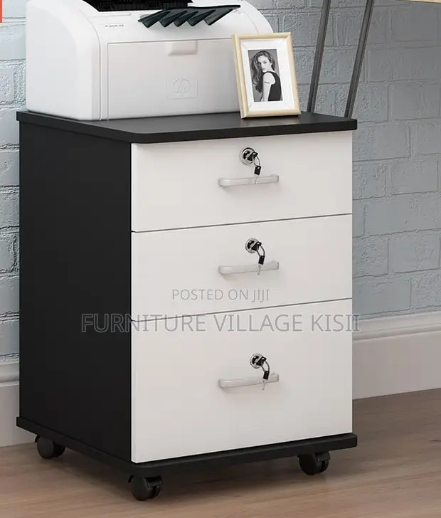 3-Drawer Stationary Pedestal Cabinet - 1
