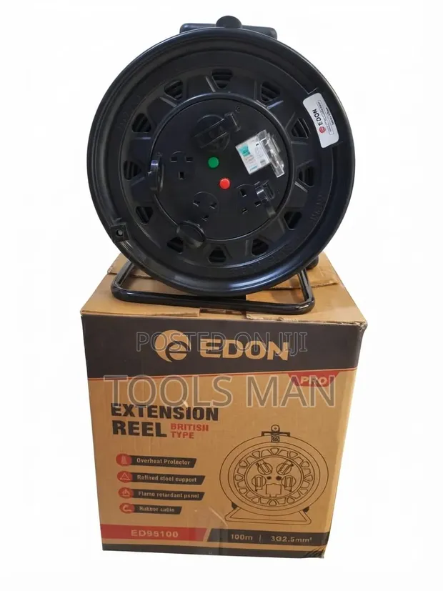 Edon 100m 3G2.5mm² British Type Extension Reel - 1