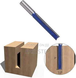 Straight Router Bit - 12mm Shank, 1/2" x 3"