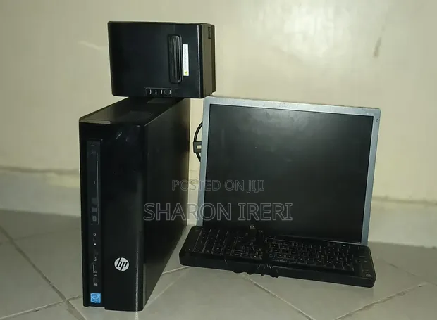 HP Slimline 411 Desktop Computer Set - 1