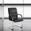 Office Chair - Black Sled Base Visitor Chair - 4