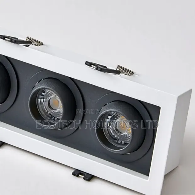 Triple Head Recessed LED Grill Downlights - 1