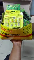 Green Live Non-Toxic Fly Catch Traps - Sticky Fly Paper Rolls - 2