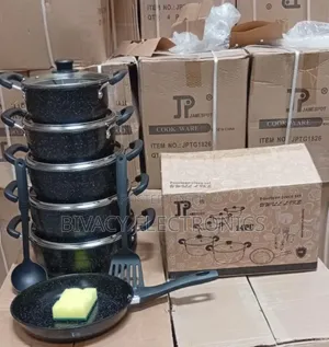 Seti Mpya ya Vipande 14 vya JP Non-Stick Cookware