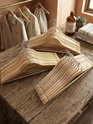 Premium Wooden Clothes Hangers (10 Pack) Heavy Duty