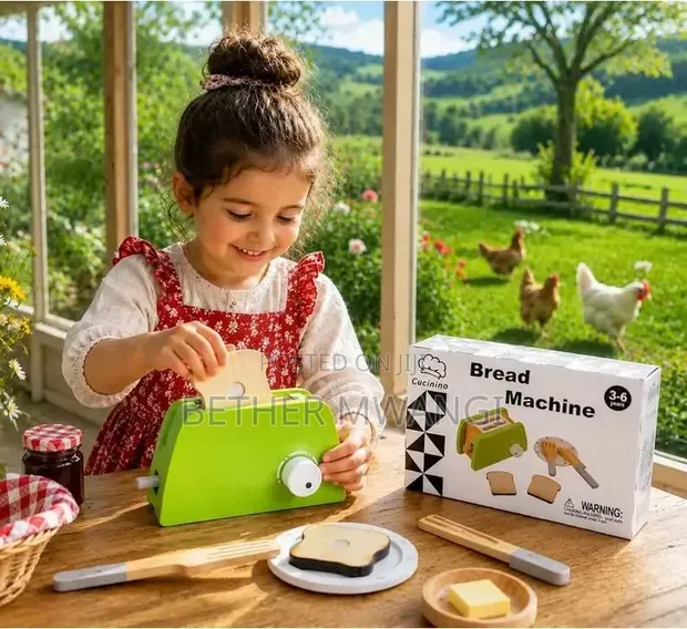 Wooden Bread Machine Pretend Play Set - 1
