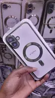 Luxury Gray Magnetic Clear Case for iPhone 16 Plus - 2
