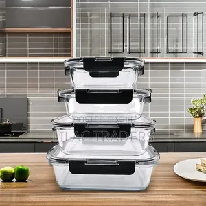 Borosilicate Glass Storage Containers - 4pc Set