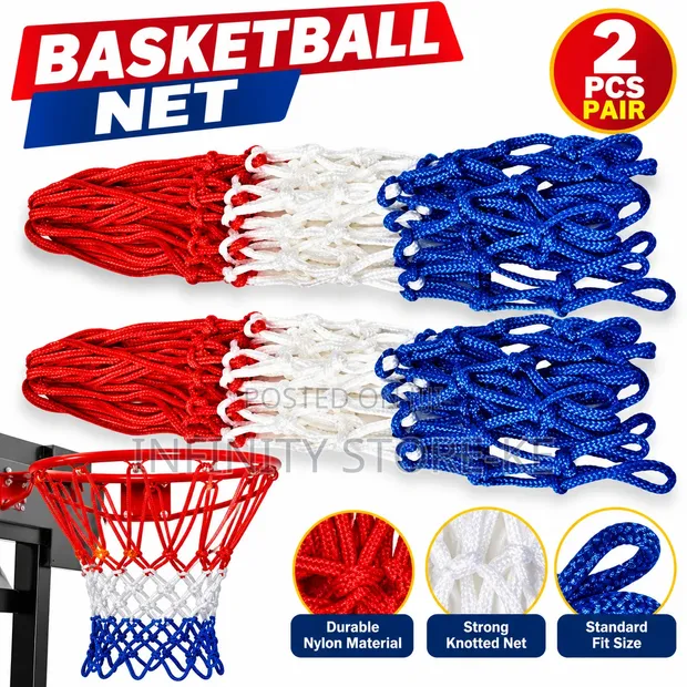 Basketball Hoop Net - Durable Nylon Replacement (Pair) - 1