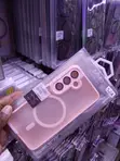 Pink Translucent MagSafe Case for Samsung Galaxy S24 - 2