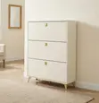 Kikapu cha Viatu cha Mbao Nyeupe cha Ofisi ya Nyumbani - 2