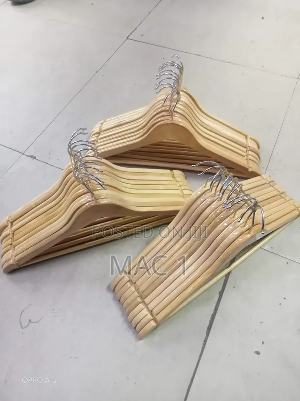 Elegant Wooden Garment Hangers - Smooth Finish - 1