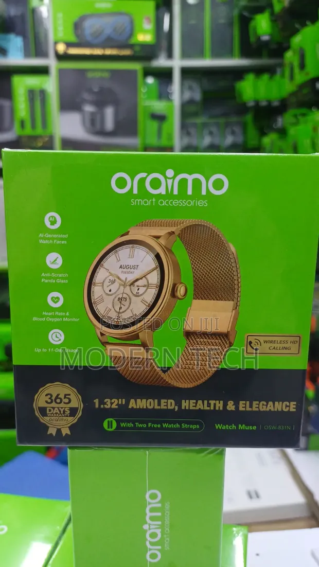 Oraimo Watch Muse OSW-831N 1.32” AMOLED Smart Watch - 1