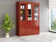 Wooden Mahogany 3-Door Filing Cabinet - 3