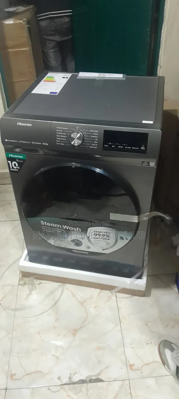 Hisense 10.5/6kg Mashine ya Kufulia na Kukausha Mbele - 1