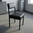 Black Padded Leather Stackable Office Chair - 2