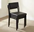 Black Padded Leather Stackable Office Chair - 5