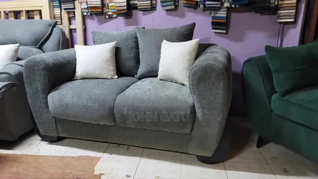 HappyFurniture Kiti cha Sofa cha Kijivu cha Kukunja cha Nafasi 2 - 1
