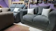 HappyFurniture Kiti cha Sofa cha Kijivu cha Kukunja cha Nafasi 2 - 2