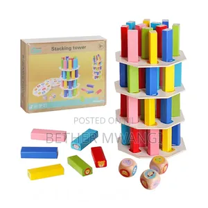 54 Pcs Kids Stacking Tower Game