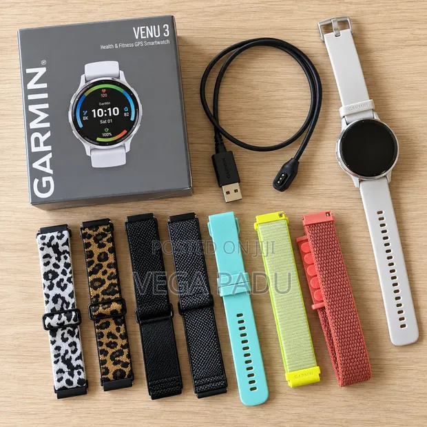 Garmin Venu 3 Smartwatch - Original + 6 Extra Straps - 1