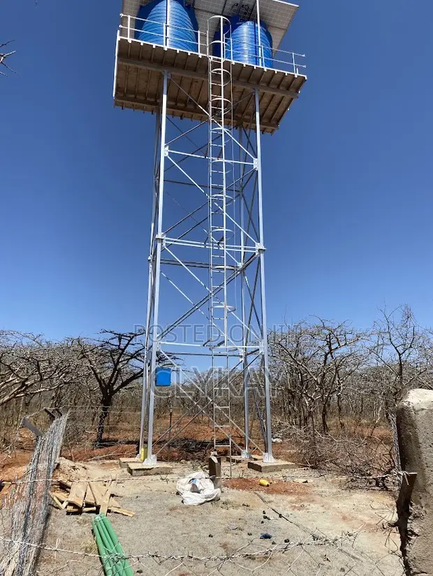 Steel Water Tank Tower Construction - 1