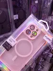Pink Translucent MagSafe Case kwa iPhone 13 Pro - 2
