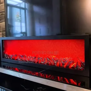 1M Modern Electric Fireplace - LED Log Flame 100cm