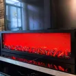 1M Modern Electric Fireplace - LED Log Flame 100cm - 1