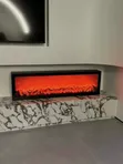1M Modern Electric Fireplace - LED Log Flame 100cm - 2