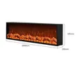 1M Modern Electric Fireplace - LED Log Flame 100cm - 3