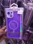 Kava ya MagSafe ya Purple Translucent kwa iPhone 14 Plus/15 Plus - 1