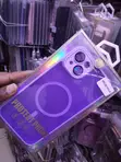 Kava ya MagSafe ya Purple Translucent kwa iPhone 14 Plus/15 Plus - 2