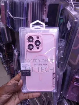 Classic Pink Translucent MagSafe Case ya iPhone 14 Pro Max