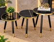 Modern 3-in-1 Executive Round Marble Table - 2