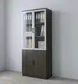 Wooden 2-Door Brown Storage Cabinet - 3