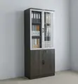 Wooden 2-Door Brown Storage Cabinet - 4