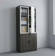 Wooden 2-Door Brown Storage Cabinet - 5