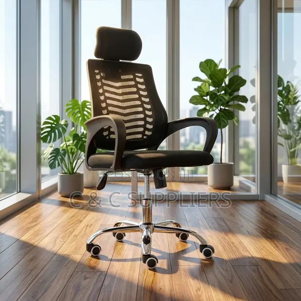 Home Office Headrest Task Chair - Black - 1