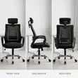 Home Office Headrest Task Chair - Black - 2
