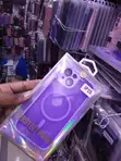 Kava ya Lavender Translucent MagSafe yenye Kinga ya Lensi kwa iPhone 15 - 2