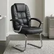 Executive Leather Visitor's Seat - 1