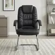 Executive Leather Visitor's Seat - 3