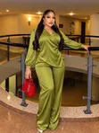 Satin Two Piece Set - 3